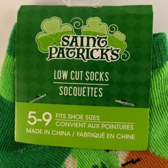 *3/$15* Puppy Dog Lucky St. Patrick's Day Socks - Picture 3 of 4
